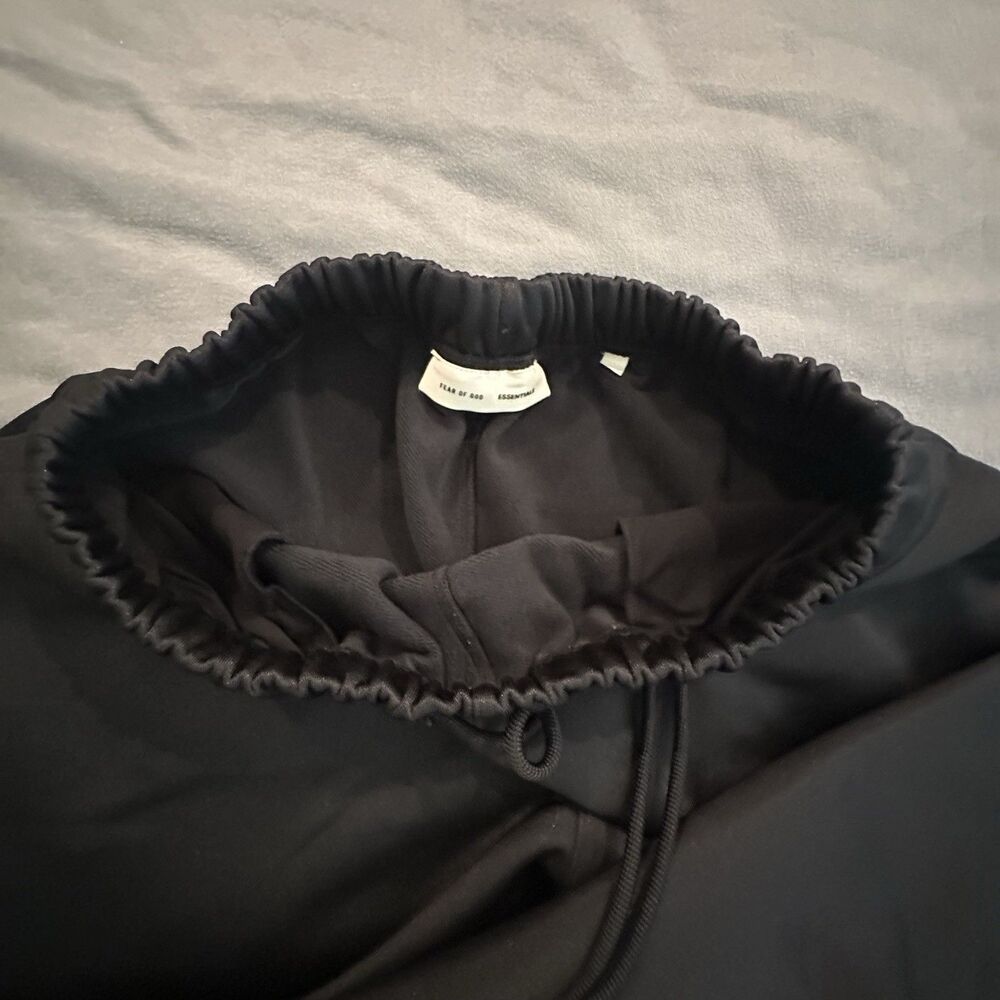 Fear of God Essentials Vintage Black Sweatpants Men's M Baggy Wide Leg #26 - Picture 10 of 16